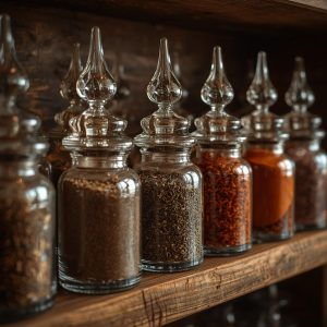 Glass Spice Jar Set